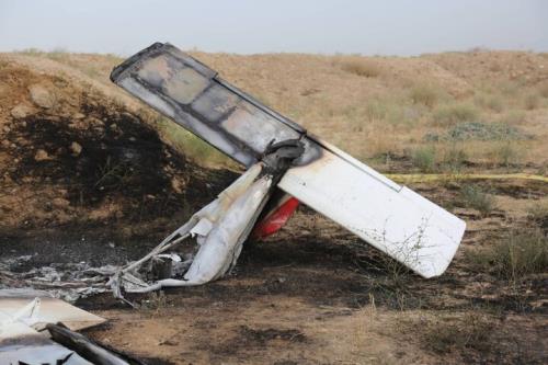 سقوط هواپیمای آموزشی در فرودگاه پیام به علاوه عکس