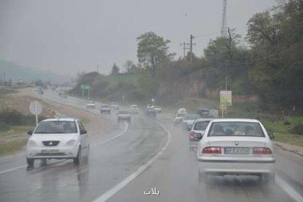 بارش پراکنده باران در محور چالوس